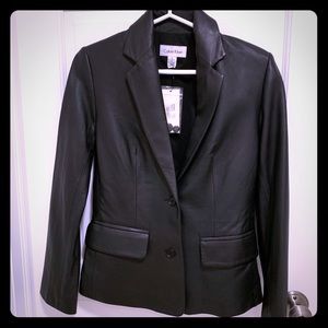 Calvin Klein Genuine Leather Blazer